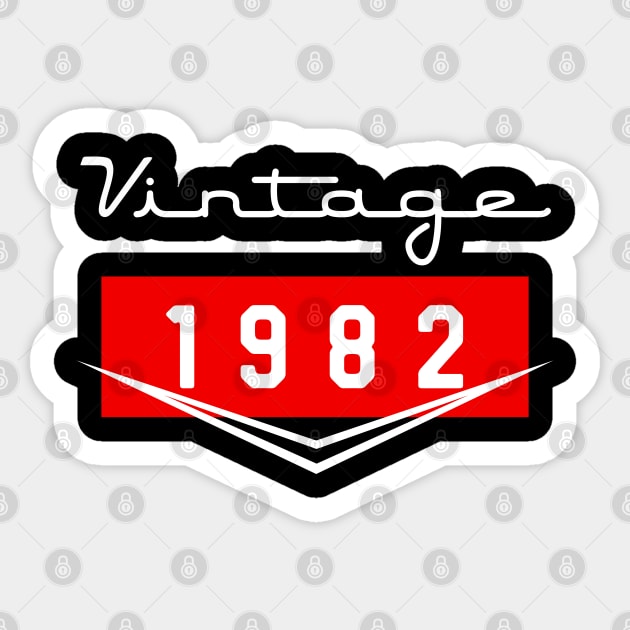 38th Birthday 38 Years Old 38th Vintage Retro 1982 Birthday Sticker by CreativeShirt